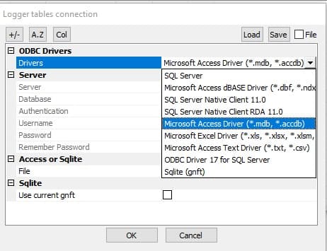 Genesis Logger Database Options